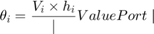 $$\theta_{i}=\frac{V_{i}\times h_{i}}\mid {ValuePort}\mid$